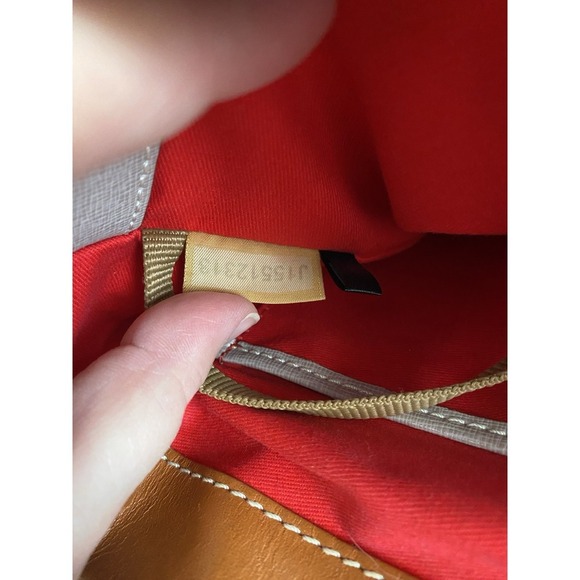 Dooney & Bourke Saffiano Leather Ashby Blush Gray Brown Strap Shoulder Bag Hook - Picture 14 of 16